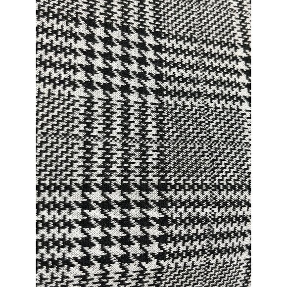 Retro Plaid Tweed Dress XL Black Preppy Academia Neutral Festive Holiday Classic - Picture 5 of 9